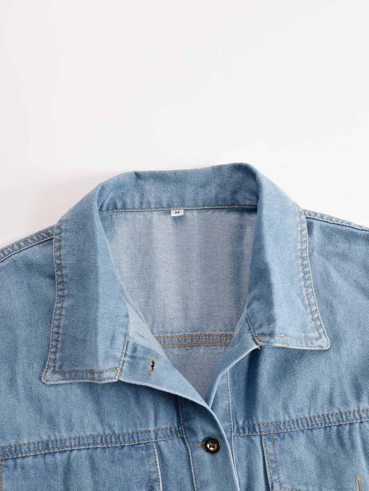Casual Loose Vintage Denim Short Sleeve Shirt Tassel Mini Dress - By Qivii