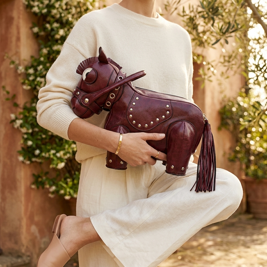 Cavallo Handbag in Vegan Leather - By Qivii