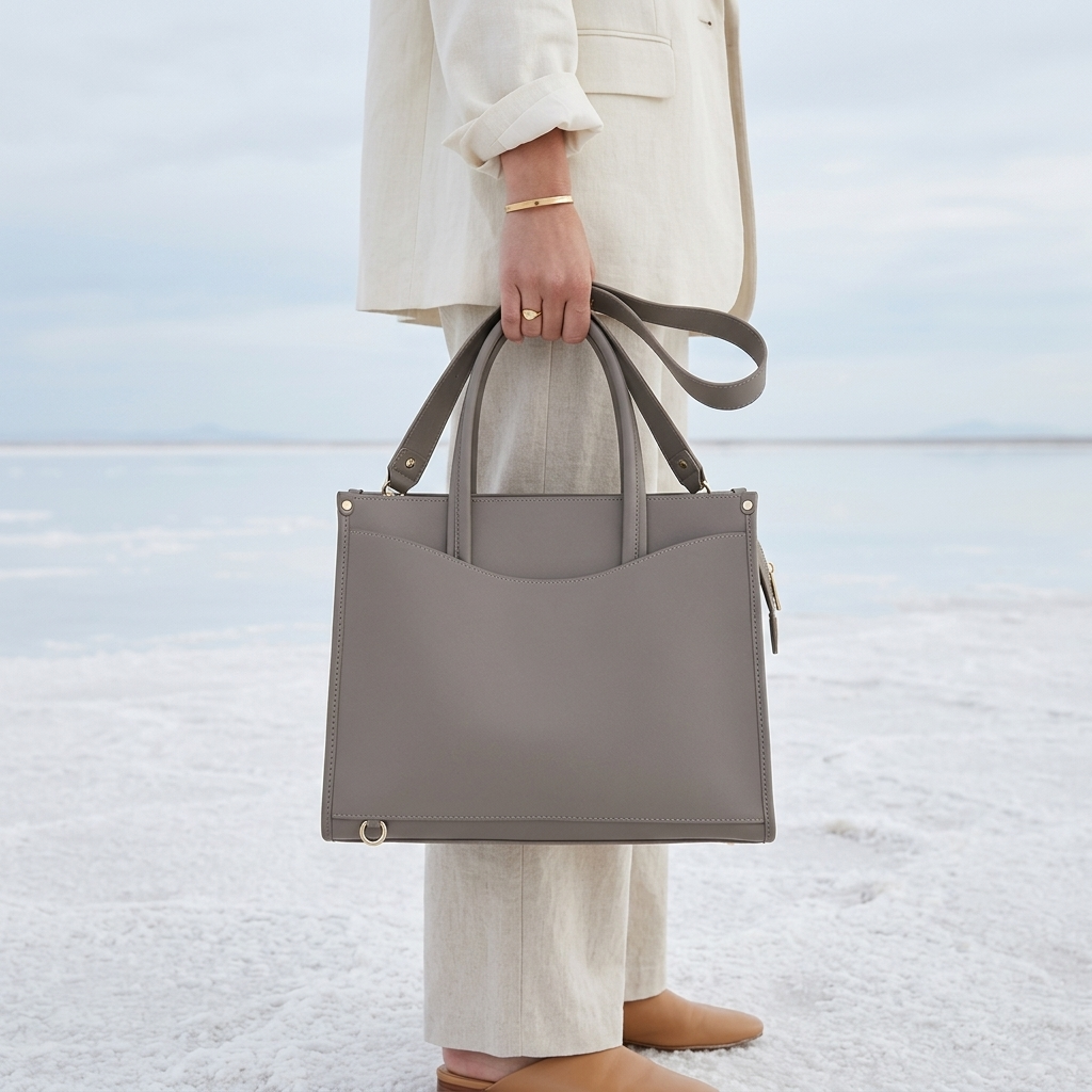 Sera Tote in Pure Leather - By Qivii