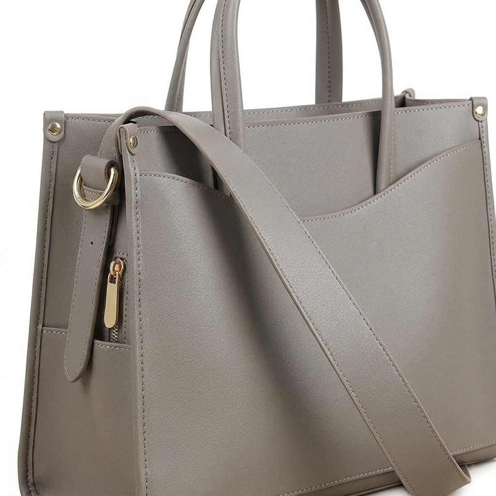 Sera Tote in Pure Leather - By Qivii