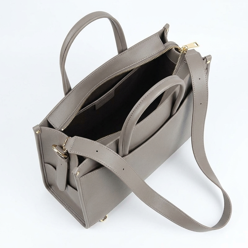 Sera Tote in Pure Leather - By Qivii