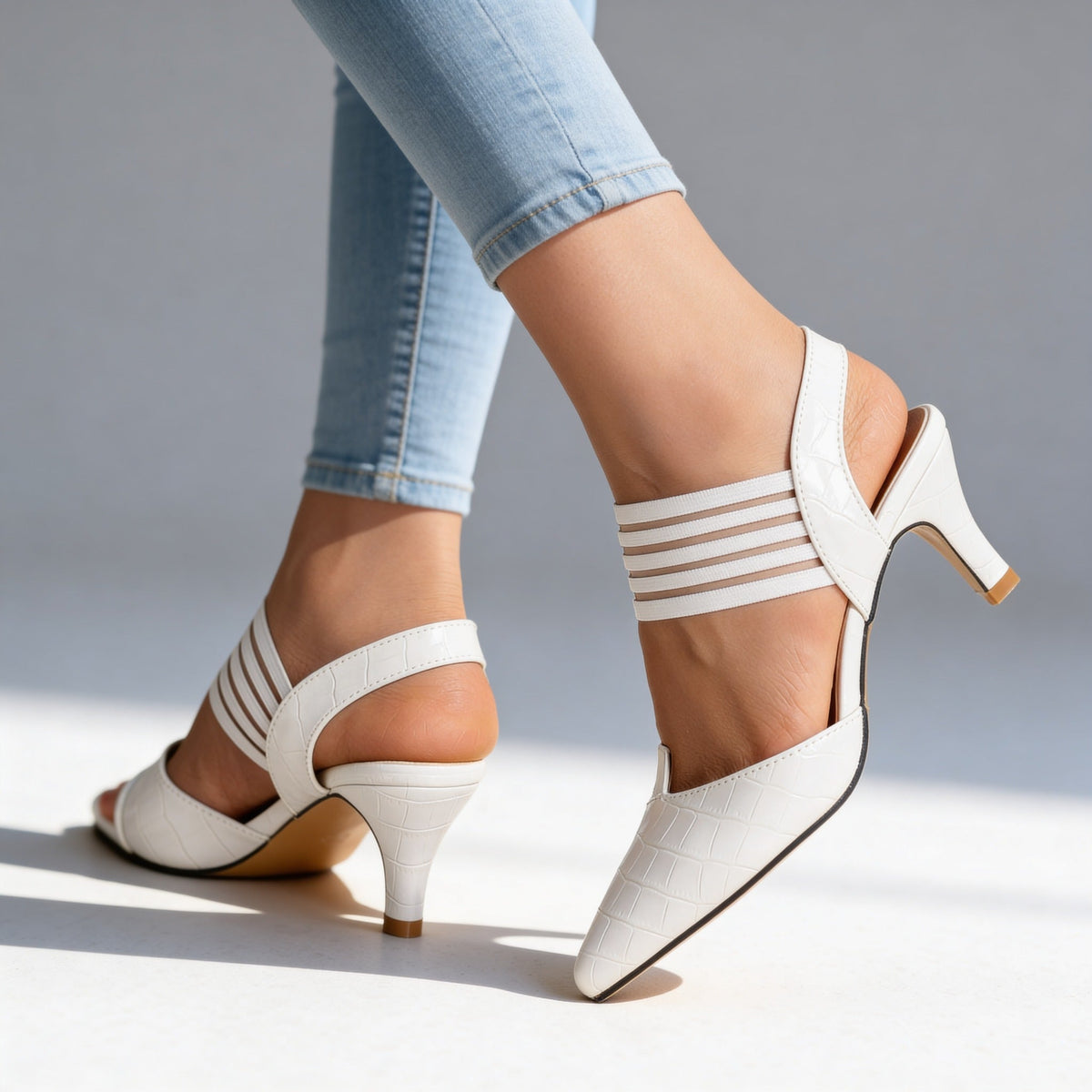 Julia Slingback Strap Heels - By Qivii