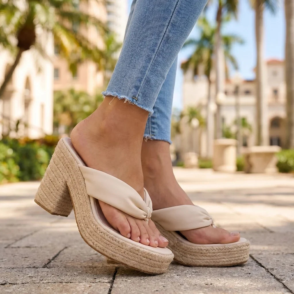 Audrey Rope Platform Sandals - By Qivii
