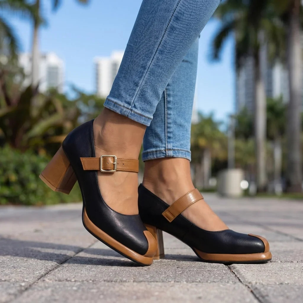 Claudia Block Heels - By Qivii