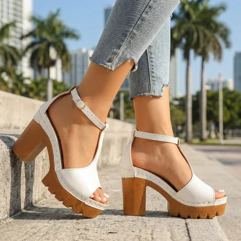 Scarlet Platform Sandals - By Qivii