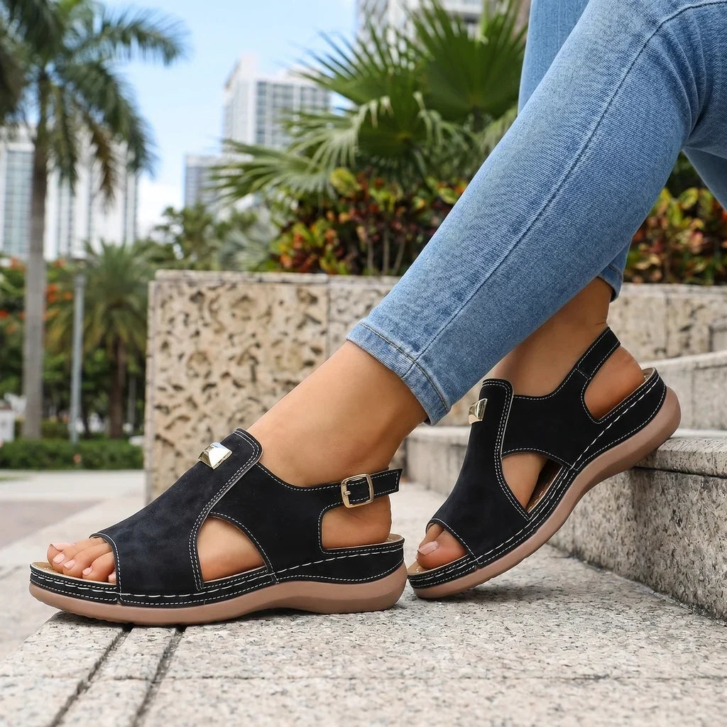 Kyla Wedge Sandals - By Qivii