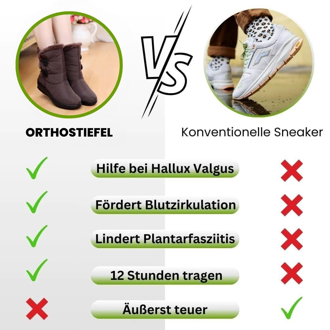 Orthostiefel - Ergonomische & wasserdichte Winterstiefel für Damen - By Qivii