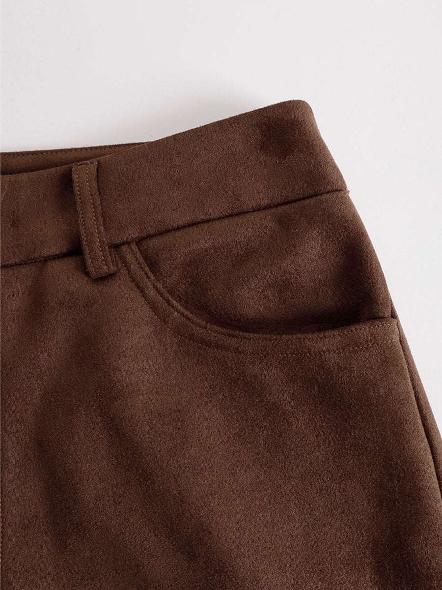 Western-style Floral Embroidered Pocket Flared Pants - By Qivii