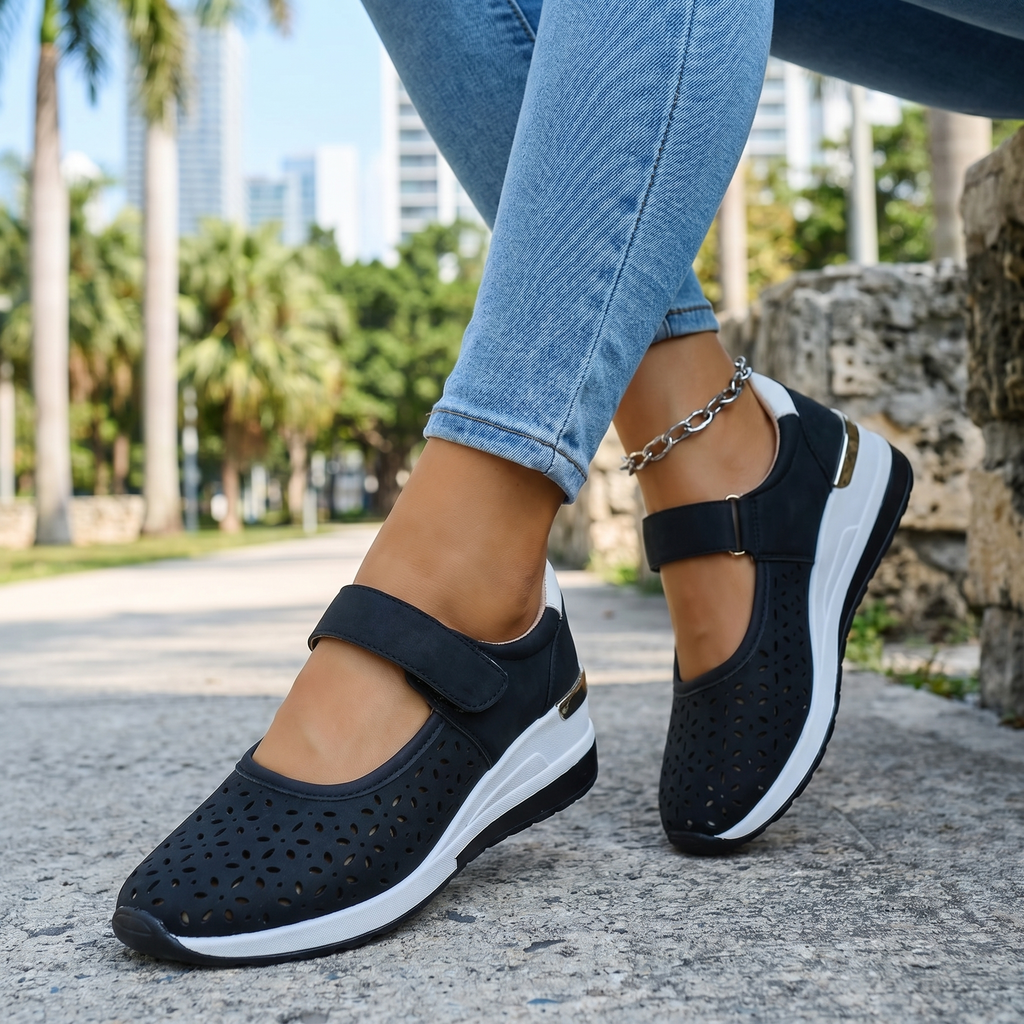 Lena Strap Orthopedic Sneakers - By Qivii