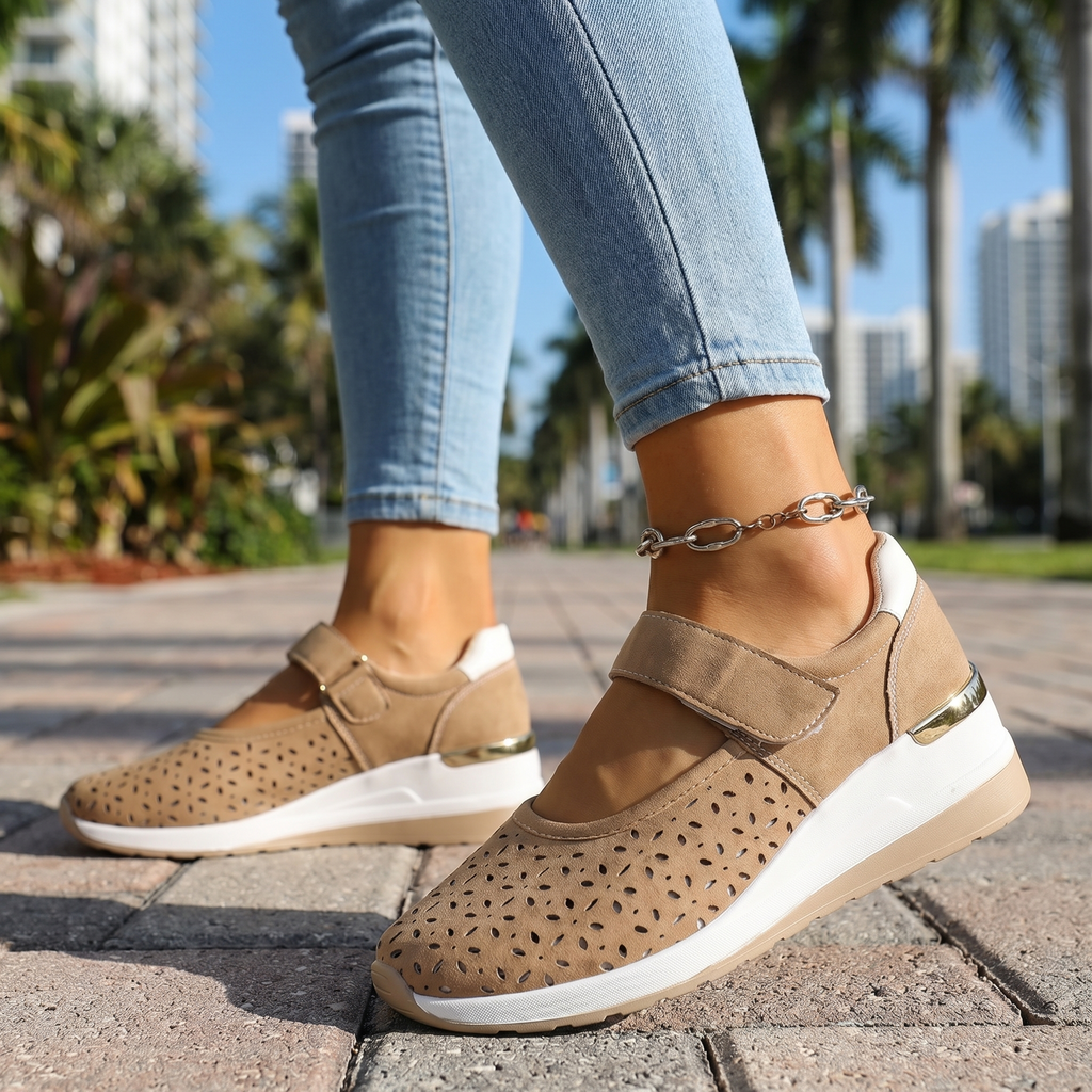 Lena Strap Orthopedic Sneakers - By Qivii
