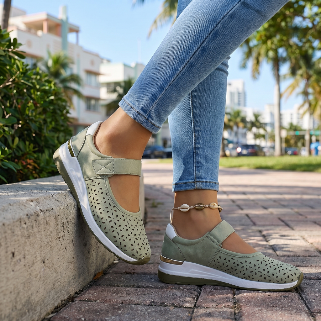 Lena Strap Orthopedic Sneakers - By Qivii