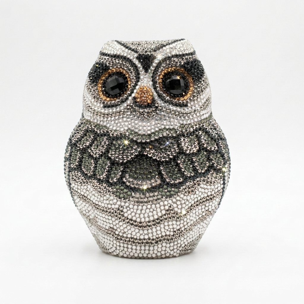 Nightwatch Owl Crystal Clutch - By Qivii