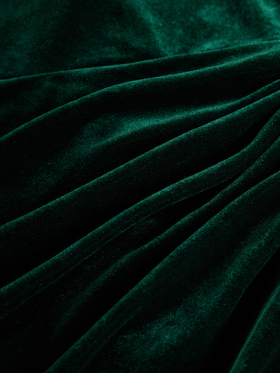 Elegant Velvet Midi Dress - By Qivii