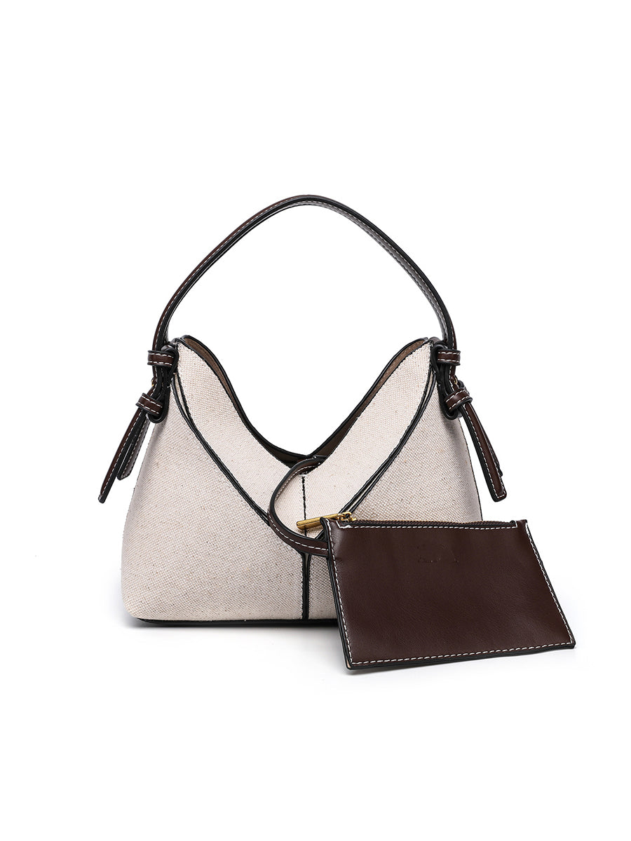 Women's Crossbody Canvas Wallet With Gold Zipper MDA0464H9I