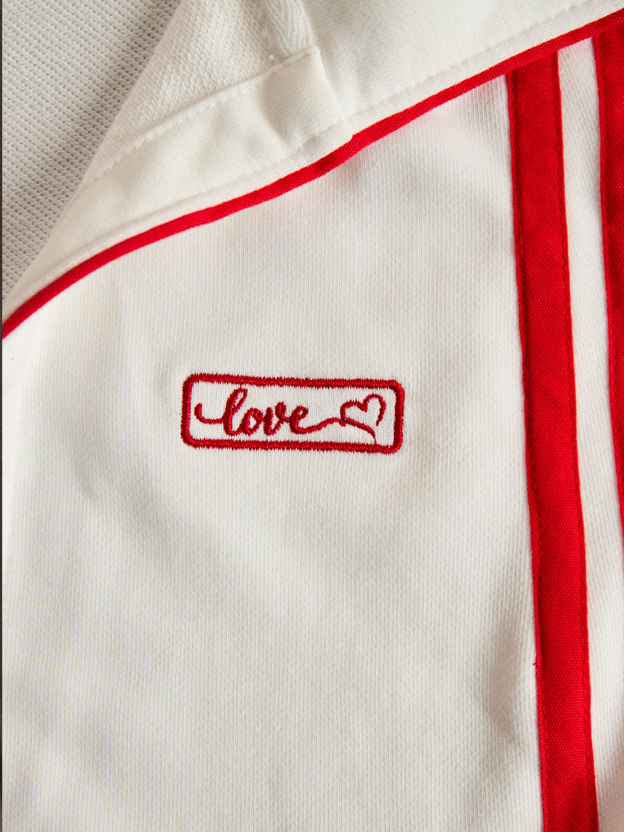 Sporty Retro Red Ribbon White Cotton Sleeveless Jumpsuit - By Qivii