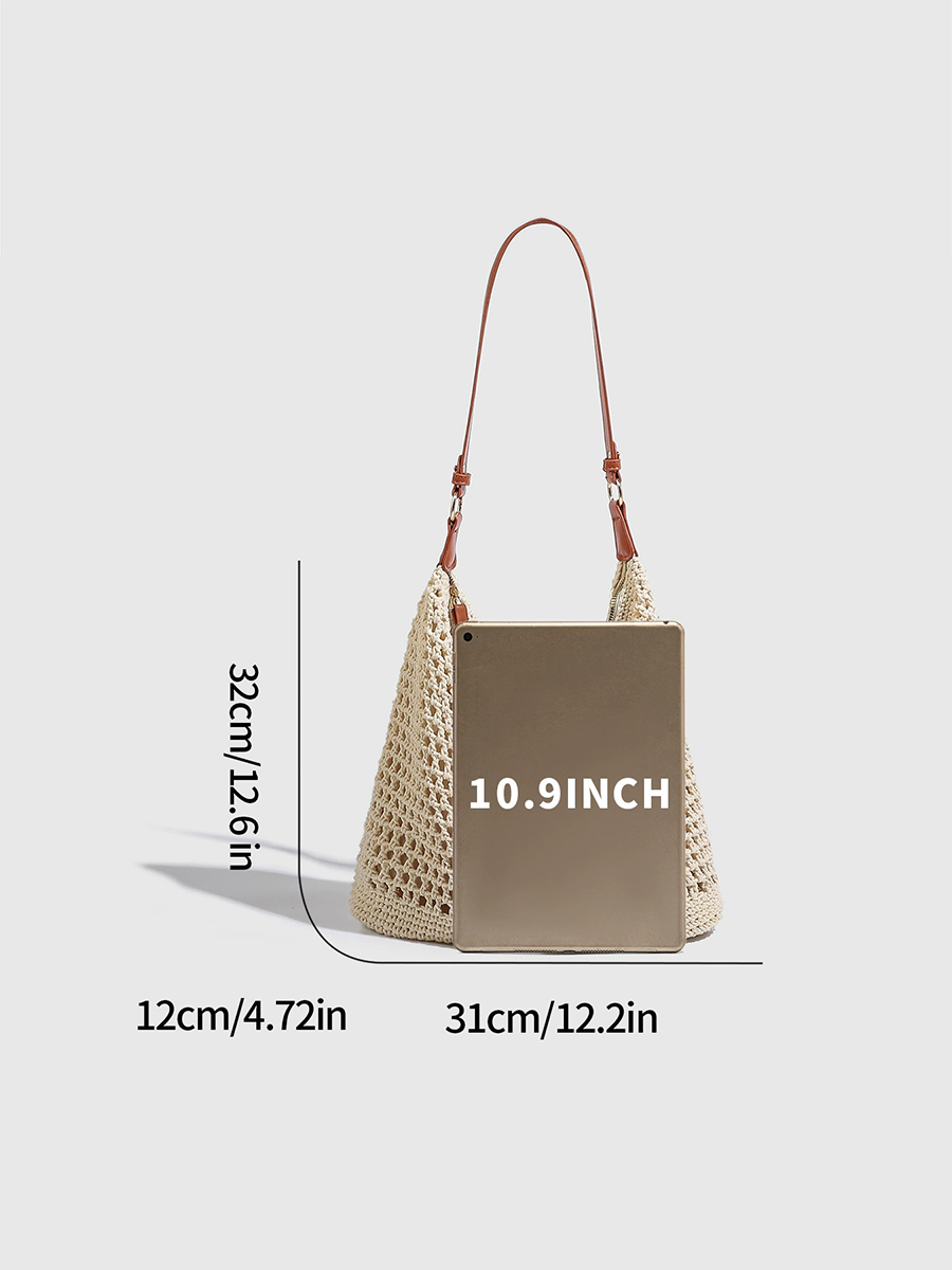 Women's Woven Hollow Bag Beach Bag Shoulder Bag MDA0430H3T