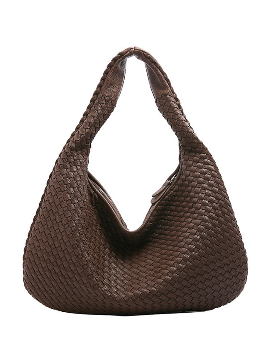 Women's Fashionable Leather Woven Bag MDA0844H2Y