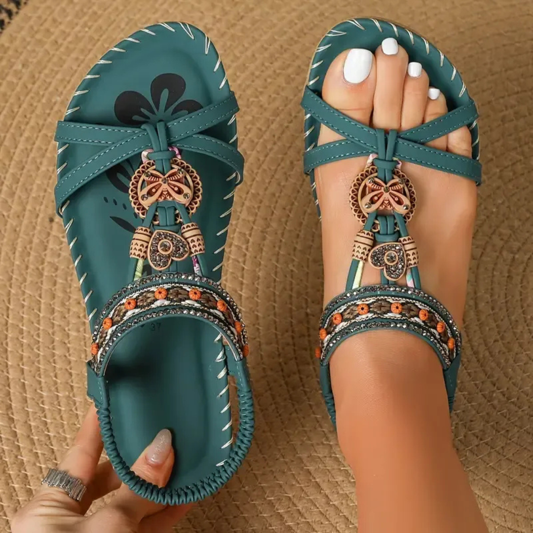 Nada – Orthopädische Sandalen im Ibiza-Stil für Komfort & Eleganz - By Qivii