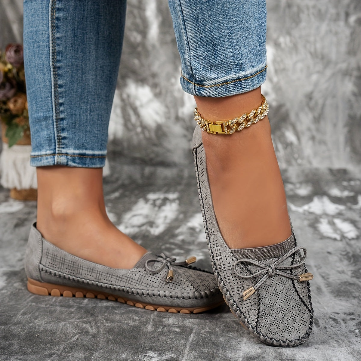 Sabine – Weiche Komfort-Loafer mit zarter Schleife - By Qivii