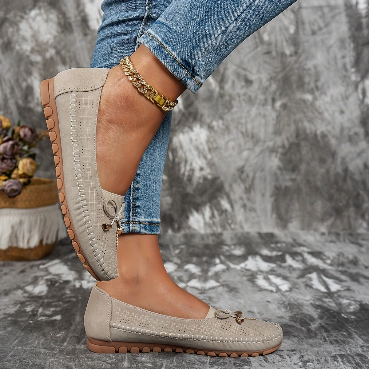 Sabine – Weiche Komfort-Loafer mit zarter Schleife - By Qivii