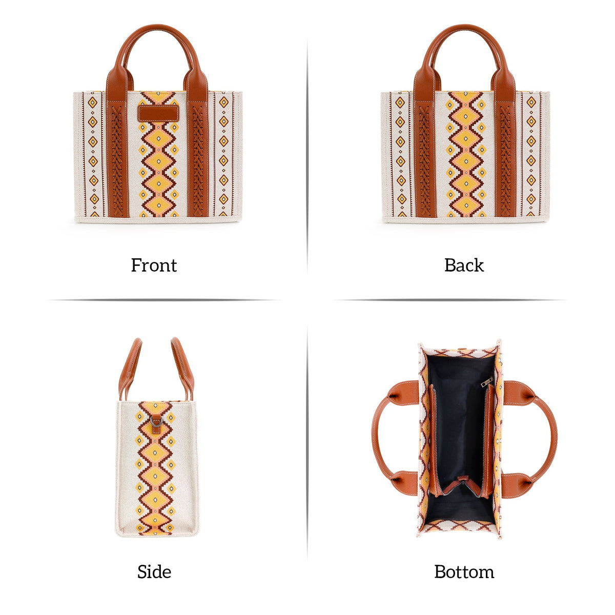 Ounamei Aztec Crossbody Tote Bag