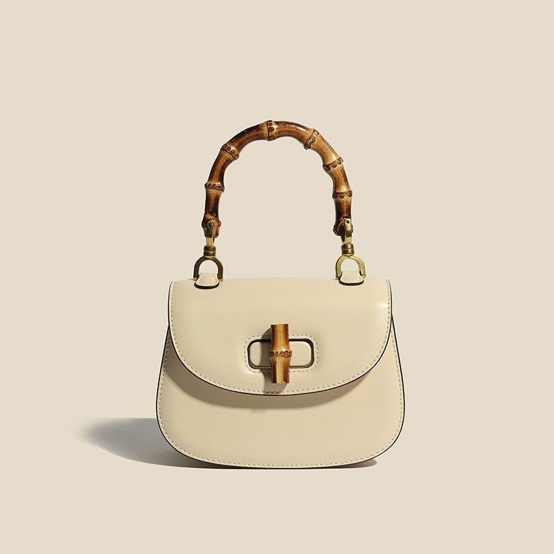 Valentina Leather Bamboo Handbag - By Qivii