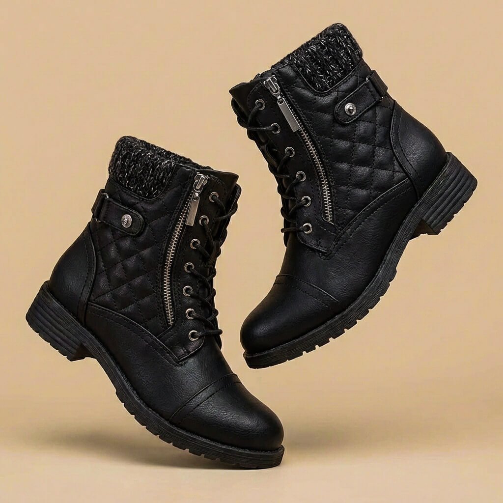 Amara Leather Ankle Boots - By Qivii