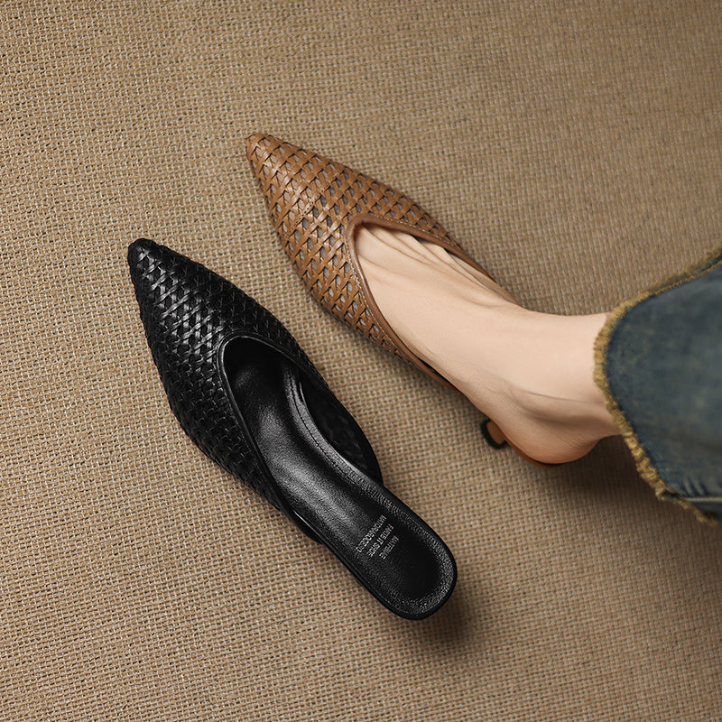 Vinci Leather Heels - By Qivii