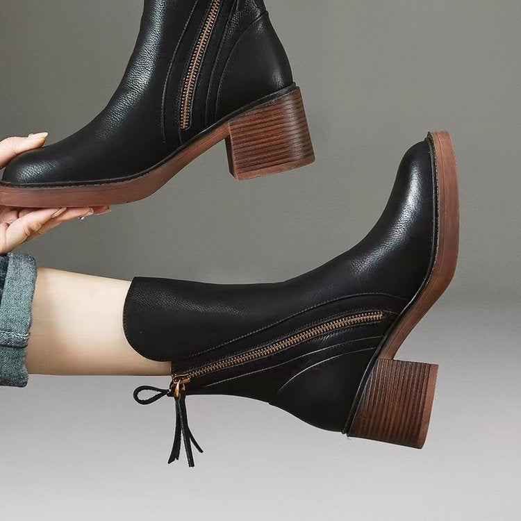 Bellora Leather Boots - By Qivii