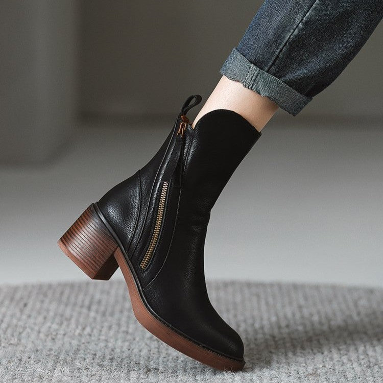 Bellora Leather Boots - By Qivii
