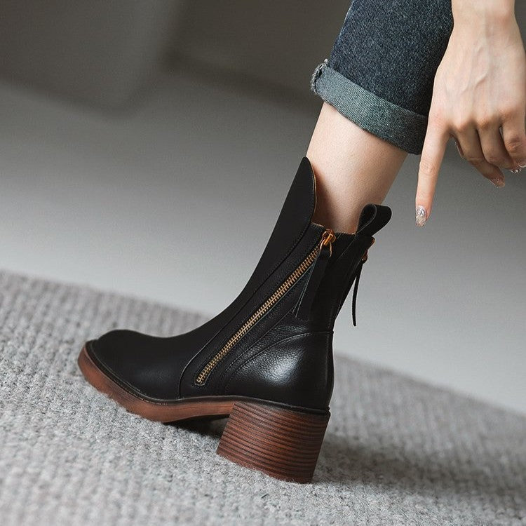 Bellora Leather Boots - By Qivii