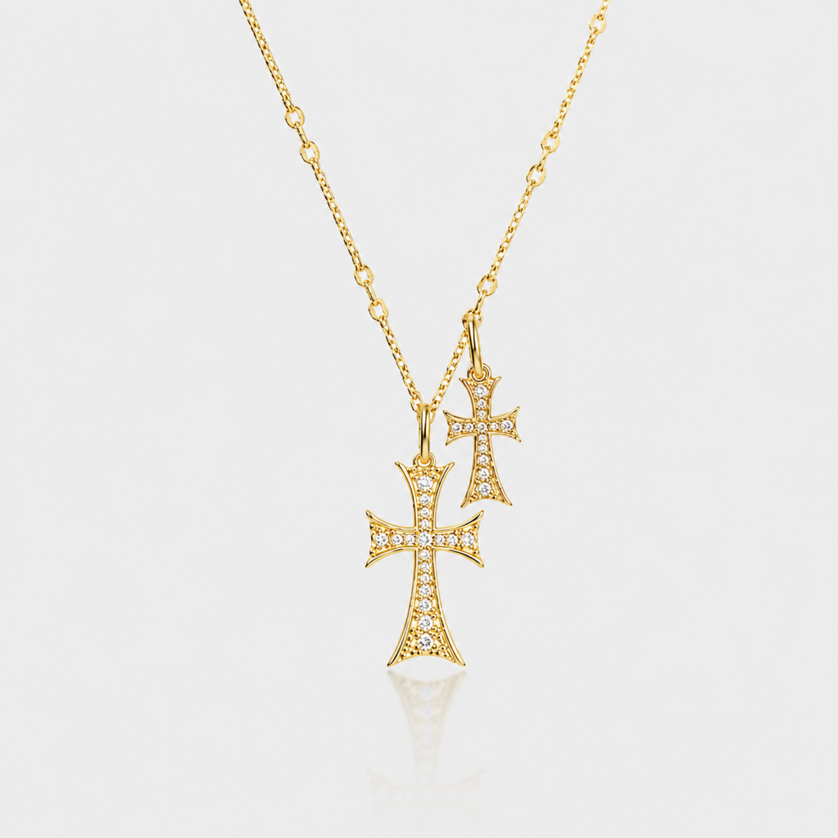Double Cross Me Necklace | By Qivii