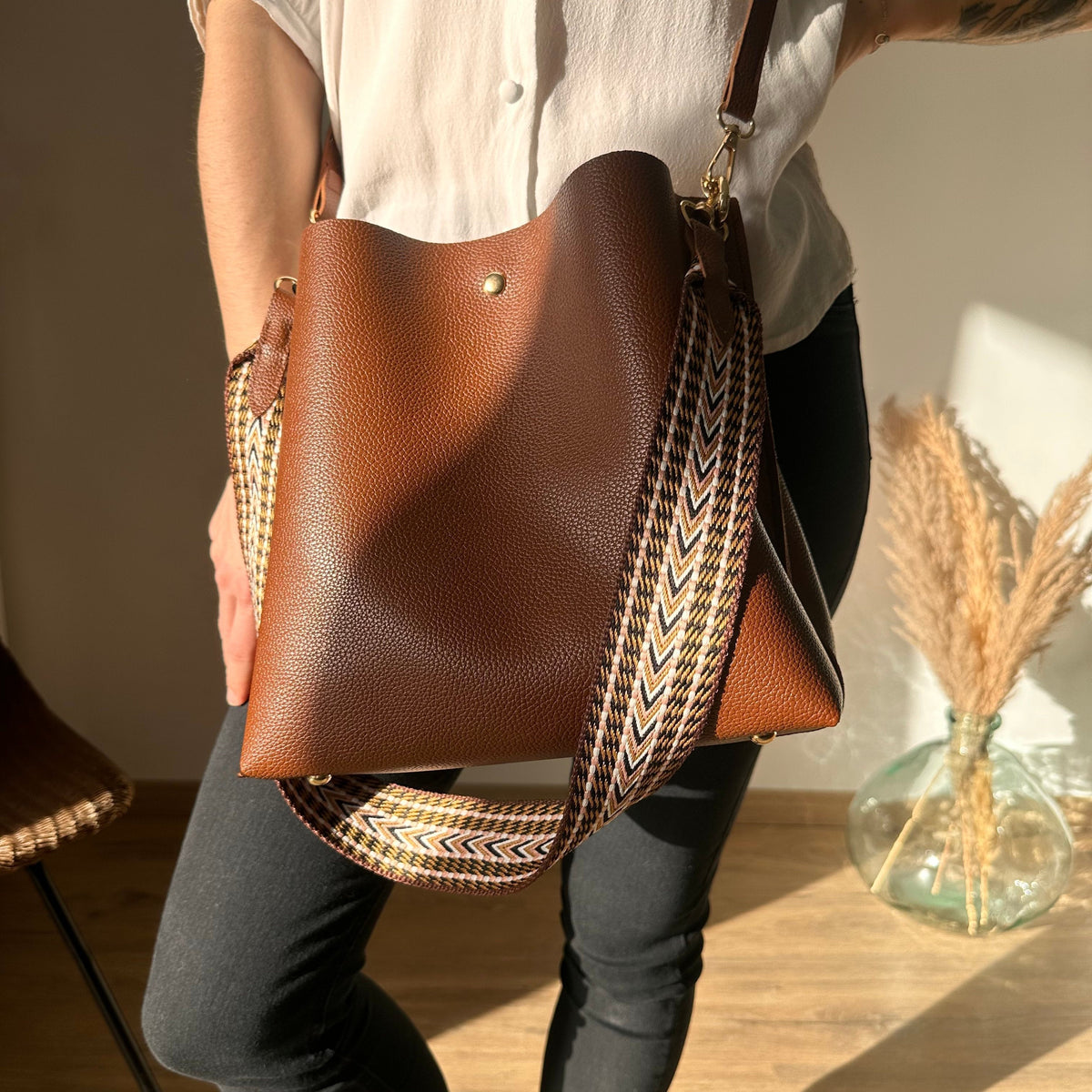 Montelise | Crossbody Bucket Bag - By Qivii