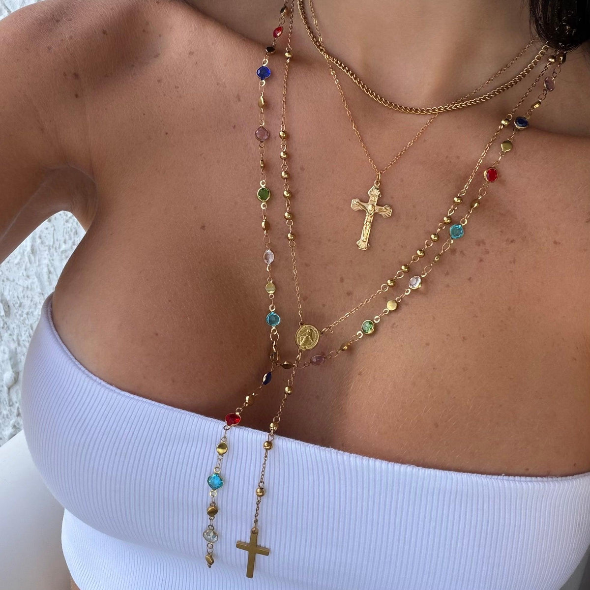Color Me Blessed Necklace 4 Piece Set | By Qivii