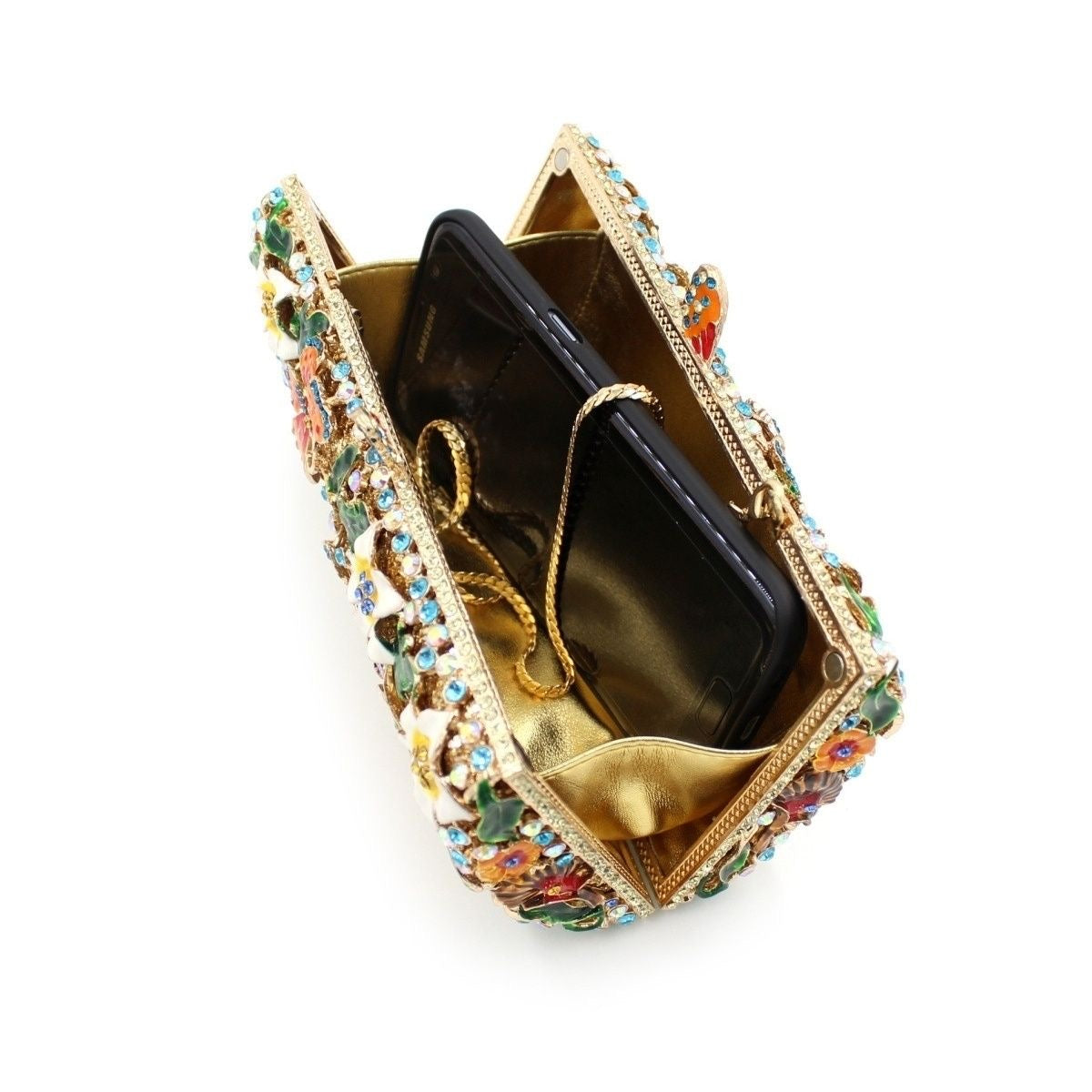Butterfly Garden Crystal Clutch - By Qivii