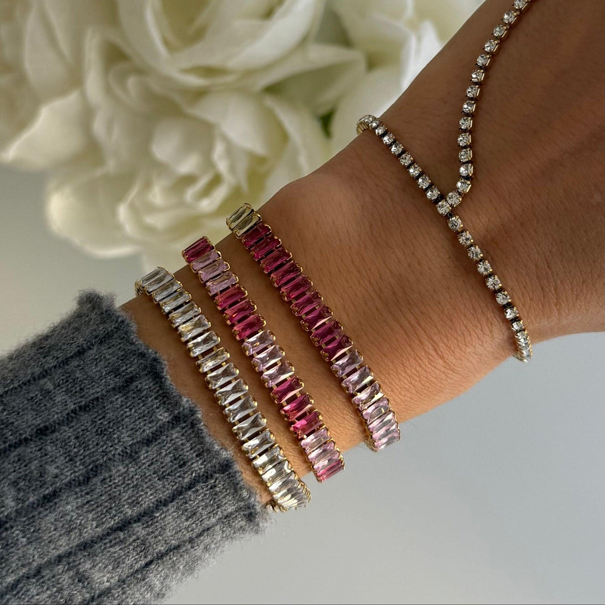 Frost Beam Tennis Bracelet | By Qivii