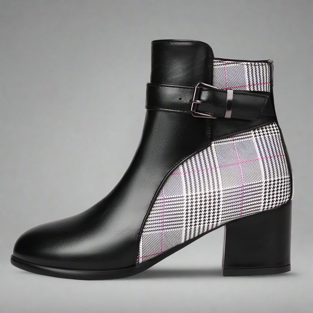 Aveline Plaid Boots - By Qivii