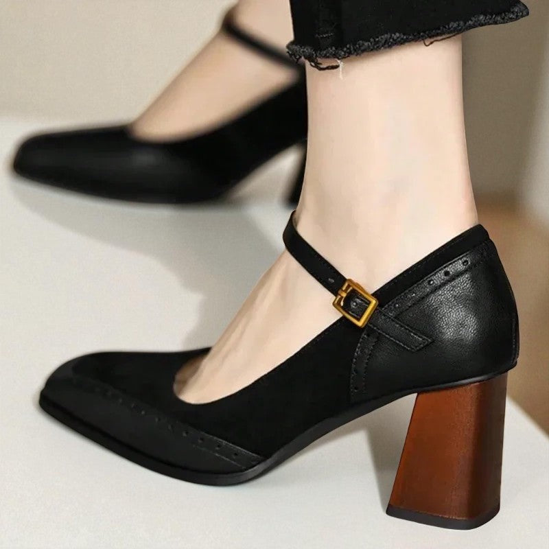 Éloise Leather Heels - By Qivii