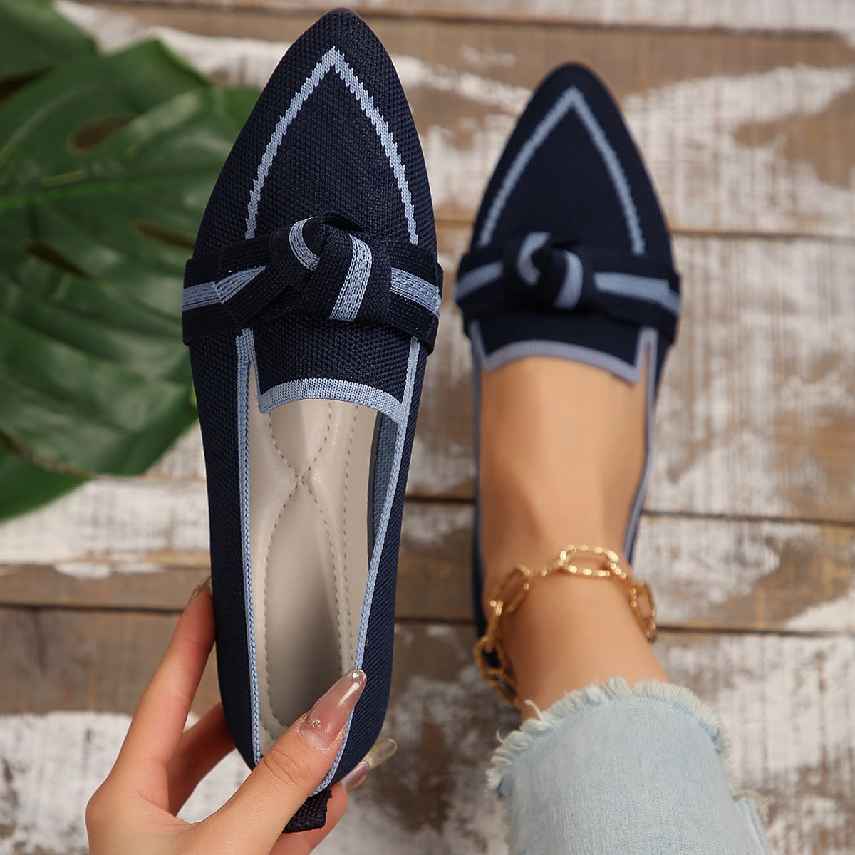 Amara Knit Flats - By Qivii