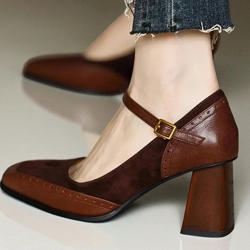 Éloise Leather Heels - By Qivii