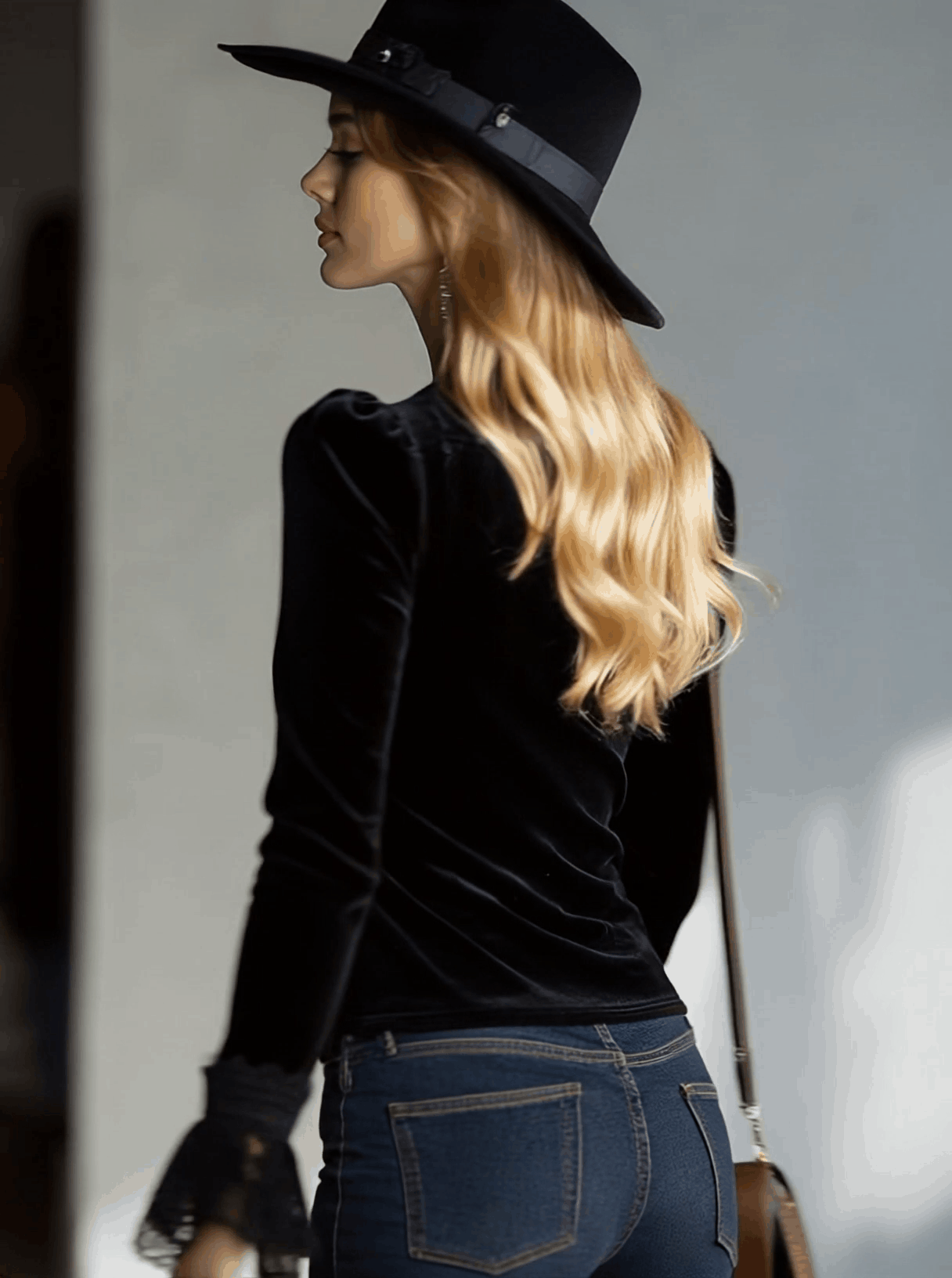 Stylish And Elegant Vintage Lace And Black Velvet Shirt - By Qivii