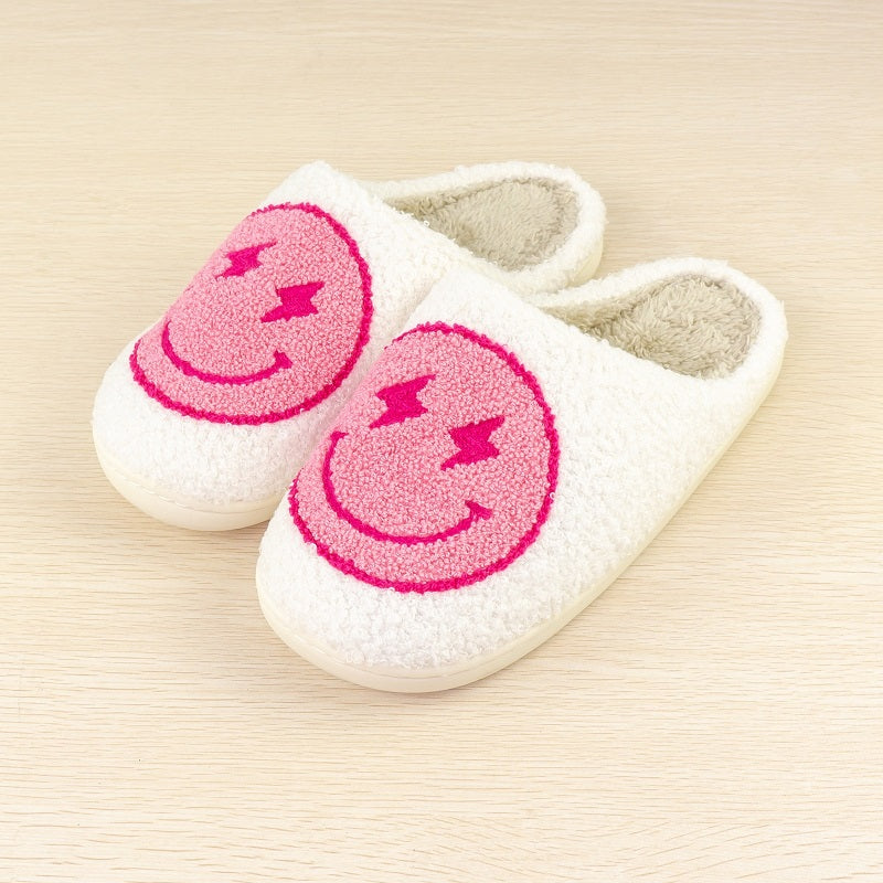 Lightning Smile Face Slippers - By Qivii
