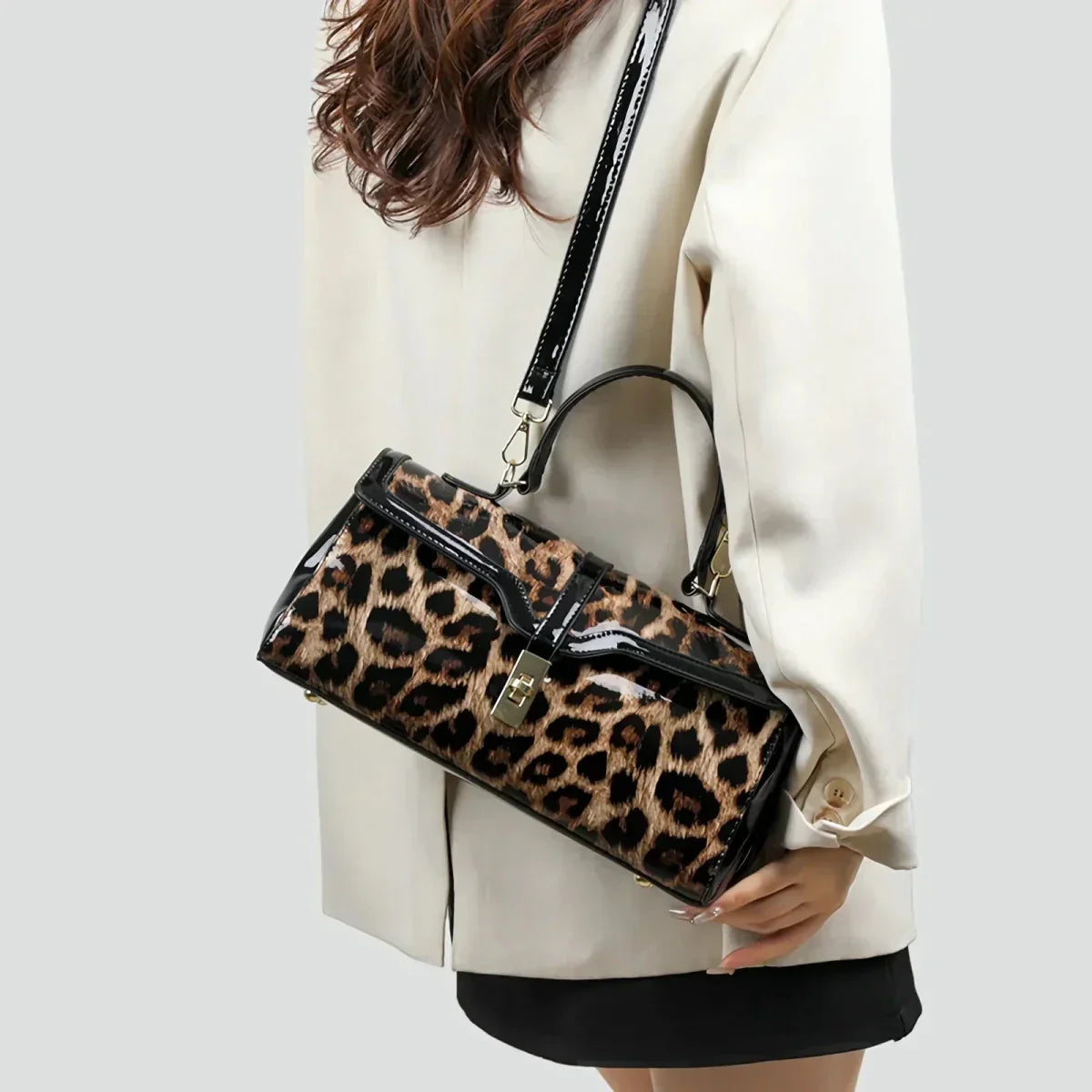 Leoparda Leather Bag - By Qivii