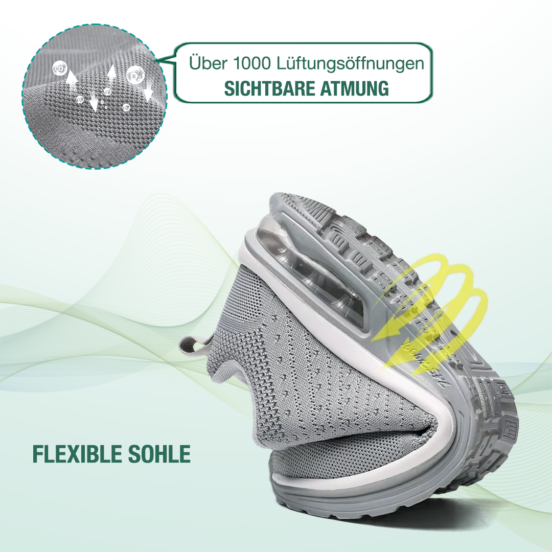 SanoWalk Orthopädische Schuhe - Alles Grau - By Qivii