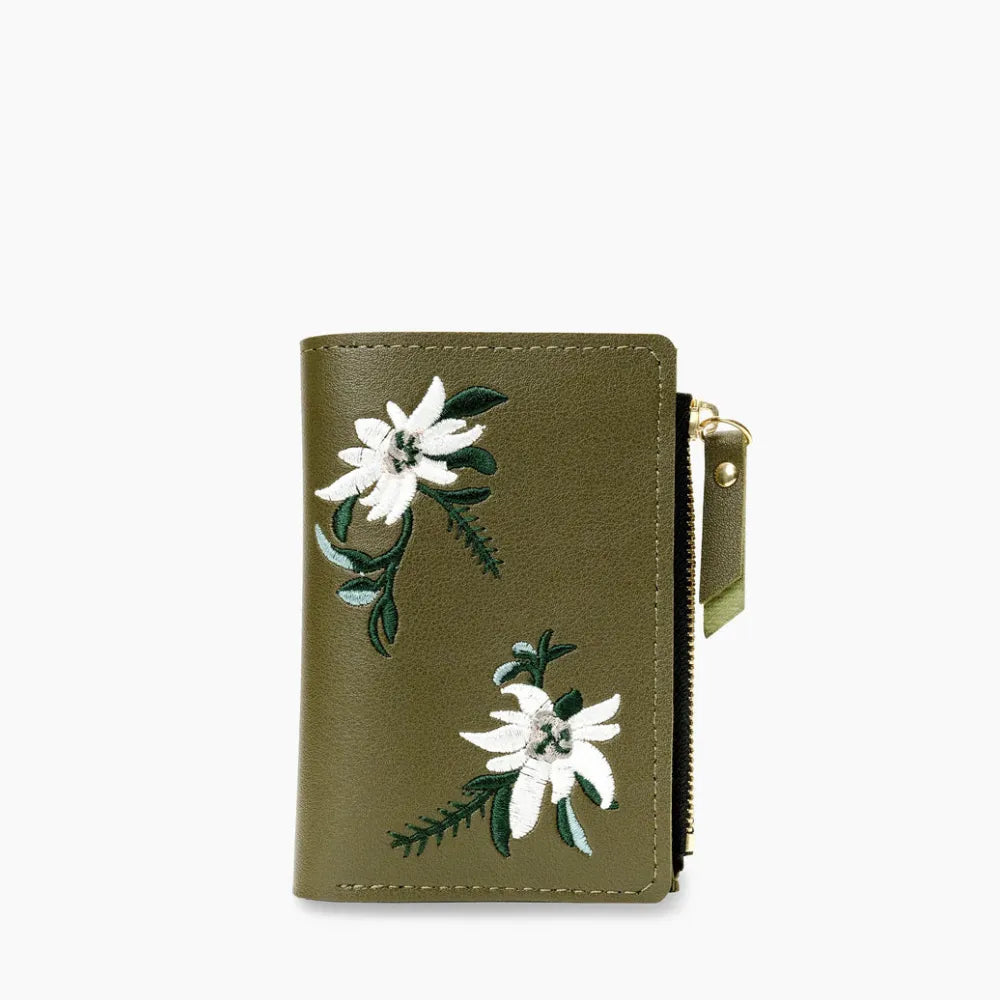 Fleur | Embroidered Wallet - By Qivii