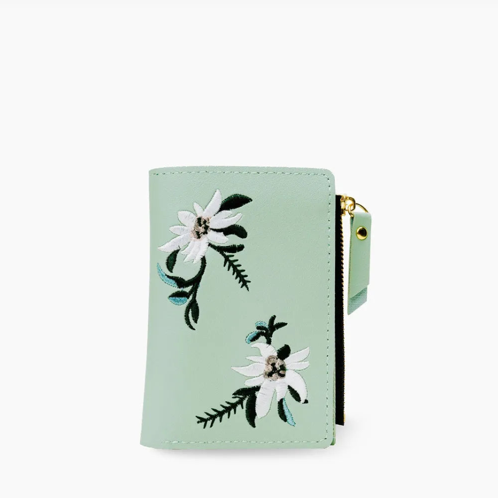 Fleur | Embroidered Wallet - By Qivii