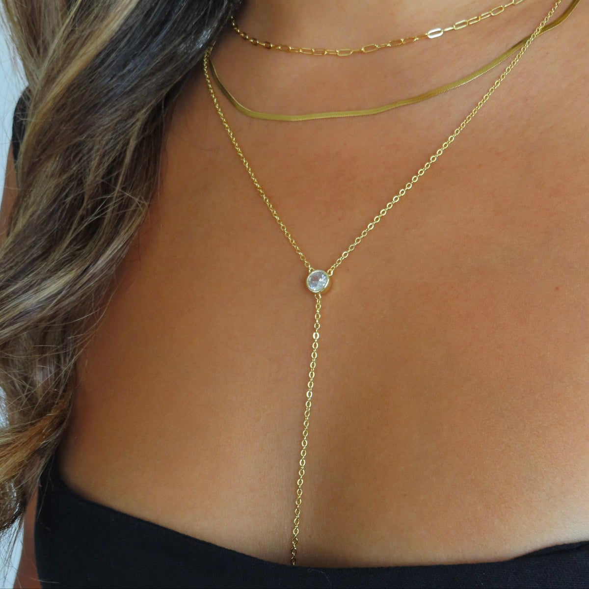 Alina Lariat Necklace | By Qivii