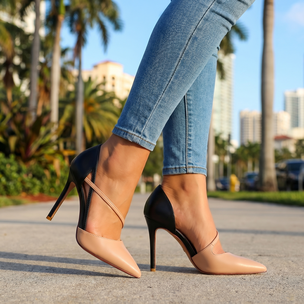 Alina Cut-Out Pumps - By Qivii