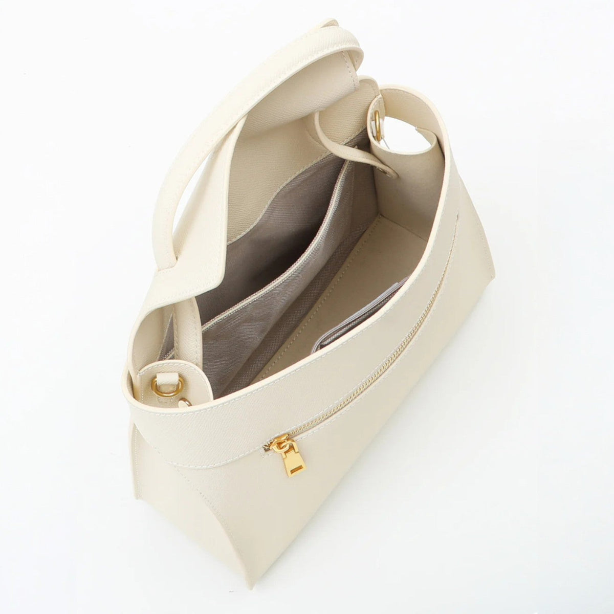 Aurelle Ivory In Pure Leather - By Qivii