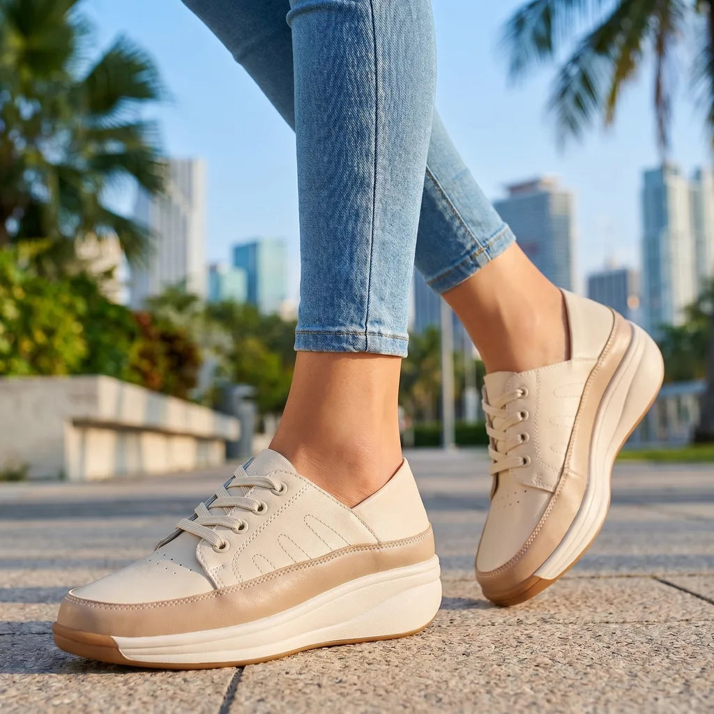 Dakota Lace-Up Sneakers - By Qivii